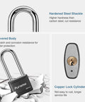 2 Pack Keyed Padlocks With 3 Keys Each 2.5 Inch Locker Locks 40mm Heavy Duty Shackle For Gate Fence Hasp Cabinet Toolbox School Gym Locker Black Weather Resistant Vinyl Covered Body And Hardened Steel For Enhanced Security