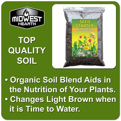 Seed Starter Potting Soil Mix For Germination And Seedling Growth Easy No Fuss Ready To Use With Great Aeration And Moisture Retention Made In USA 4 Dry Quarts