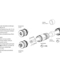 M12 L Coded 4 Plus FE Unshielded Power Cable Connector IP67 for 8 to 13mm Cables, Screw On M12 Thread, Industrial Grade, Field Ready Rugged Waterproof IP Rated, DIN EN IEC 61076-2-111 Compatible assembly diagram