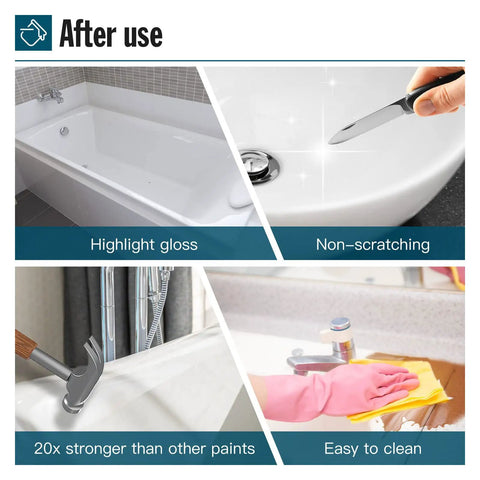 2K Epoxy Bath Tub Paint And Sink Refinishing Kit with high gloss finish, non-scratching, durable, and easy to clean surfaces