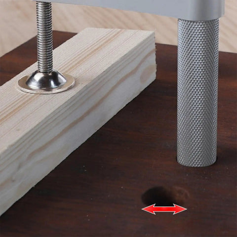 Close-up of Two Pack Woodworking Bench Dog Clamp Set For DIY Projects, Heavy Duty Benchtop Quick Hold Down Clamps with 600lb holding power