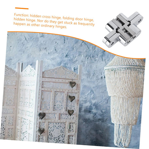 Secret Door Hinge For Doors And Cabinets Heavy Duty Invisible Hinge For Quiet Smooth Operation Vintage Style Butt Hinge For Folding Shutters And Tables Easy Install Durable Cabinet Hardware in metal close-up.