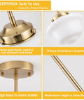 Close-up of brushed brass finish on Set Of 2 Teardrop Crystal Pendant Lights, Modern LED Fixtures For Kitchen Island And Bedroom.