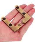 2-Pack Heavy Duty Hidden Door Hinges For Secret Bookcase Doors Concealed Pivot Hinge With Bronze Finish on hand