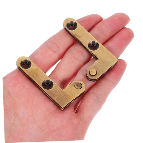 2-Pack Heavy Duty Hidden Door Hinges For Secret Bookcase Doors Concealed Pivot Hinge With Bronze Finish on hand