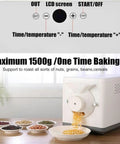 Premium Electric Coffee Roaster Machine Featuring 1500 Gram Drum Capacity And Smart Thermostat Controls, digital LCD screen, 1500g capacity.