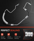Power Steering Pressure Hose Line Assembly For Cadillac DeVille DTS Seville V8 4.6L With Hydraulic Brake Booster Pump End Leakage Free High Pressure Replacement Hose with barbed end and steel tubing