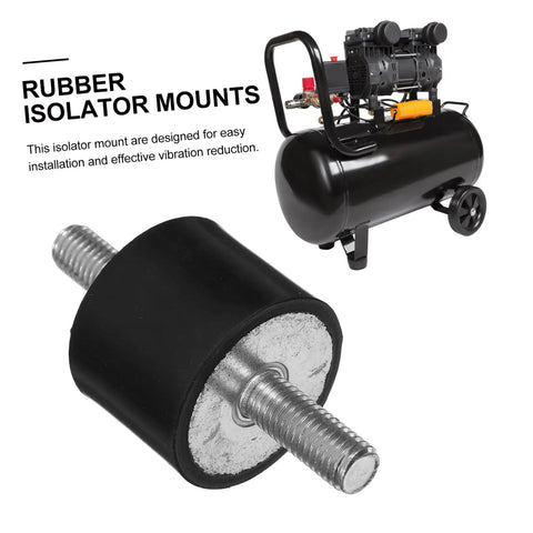 Four Pack 40x30mm Rubber Vibration Isolator Mounts With M10x25mm Studs Pro Grade Heavy Duty Shock Absorbers For Fitness Equipment Machinery Air Compressors Bike Rigs And Vibration Isolation, rubber mount for air compressor