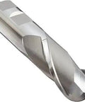 High Speed Steel Ball Nose End Mill Pro Grade With Weldon Shank Uncoated Bright Finish 30 Degree Helix Two Flutes