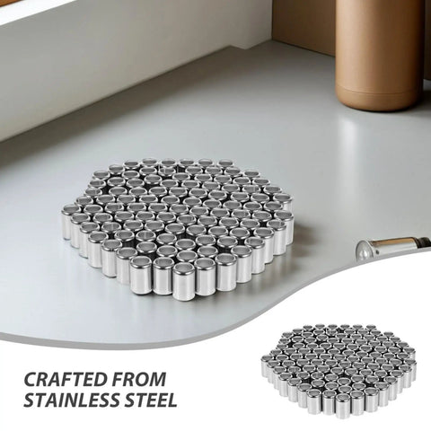 200 Pcs Stainless Steel Compression Hose Ferrules For Air Hoses And Hydraulic Lines Prevent Liquid And Gas Leaks Boost Workflow Efficiency Pro Grade Durable For Petroleum And Marine Jobs Corrosion Resistant, stacked ferrules