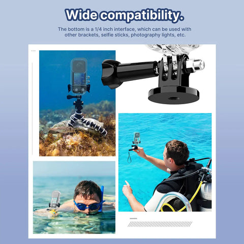 Diver using Underwater Housing Case For X3 Action Camera 45m Waterproof Dive Case With Protective Shell in marine environment.