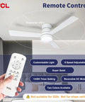 42 Inch Low Profile Ceiling Fan With Crisp White Finish Smart Remote Control Runs Smooth As Butter On Whisper Quiet Brushless Dc Motor