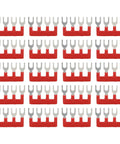 Cuttable Fork Type Jumper Block Terminal Strips 100V 15A Pack Of 15 With PVC Flame Retardant Shell Premium Copper Conductor