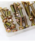 56 Pieces M8 Bolts And Nuts Kit With Flange Hex Head, Lengths From 20 To 50mm, Grade 8.8 Alloy Steel Metric Fasteners