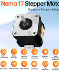Nema 17 Stepper Motor 2 Phase 1.8 Degree Bipolar 0.47Nm Torque 1.7A Current shown with features like high torque and precision.