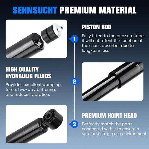 Detailed view of Honda Civic Rear Hydraulic Strut Shock Absorber Pair For 2006 2011 FWD And Acura CSX 2006 2011 components