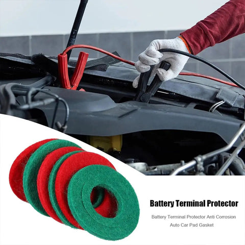 10 Pack Car Battery Post Terminal Shims And Washers Kit For Top Post Ends Repair With 12 Washers And 10 Lead Gaskets shown during use