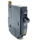 Front view of QOB120 Bolt-On 20 Amp 1 Pole Circuit Breaker For 120/240V Systems, 10kA, built-tough mini breaker for panels.