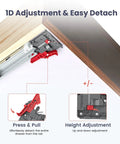 Undermount Soft Close Drawer Slides 21 Inch Full Extension Hidden Rails 1 Pair for Quiet Slam Free Glide in Kitchen Cabinets and Furniture Drawers Heavy Duty, 1D adjustment and easy detach mechanism