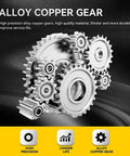 NMRV040 30:1 worm gearbox for NEMA34 motors with precision alloy copper gears for high torque and durability.