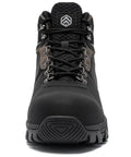 Steel Toe Boots For Men Work Shoes With Puncture Resistant Plate And ASTM F2413 18 Safety Standard, black, size 8 UK, front view