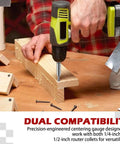 Dead On Router Bit Template Guide Base Plate Centering Tool Built For Exact Alignment On Quarter And Half Inch Collets Heavy Duty Hss Design delivering alignment with router drill.