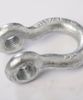 Heavy Duty Three Quarter Inch D Ring Shackle With Seven Eighths Inch Screw Pin Pack Of Four Galvanized Blue Finish