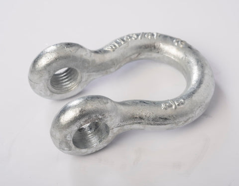 Heavy Duty Three Quarter Inch D Ring Shackle With Seven Eighths Inch Screw Pin Pack Of Four Galvanized Blue Finish