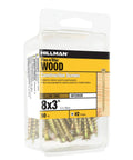 Heavy Duty Construction Wood Screws Bugle Head Phillips Drive 8 Gauge X 3 Inch 50 Pack in packaging for indoor framing.