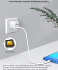 Go To Universal Travel Adapter Charger Europe To USA Plug Converter with smart IC chip connected to a wall outlet.