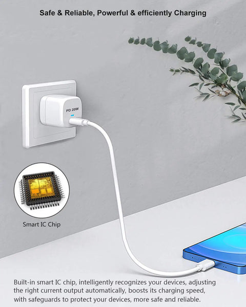 Go To Universal Travel Adapter Charger Europe To USA Plug Converter with smart IC chip connected to a wall outlet.