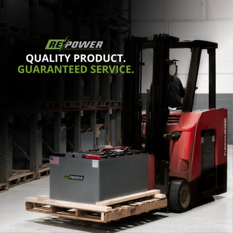 24V Forklift Battery Reconditioned Lead Acid For Electric Forklifts Heavy Duty Industrial Power Workhorse 12 125 17 Series 38x12 Warehouse Equipment Compatible With Systems, on pallet