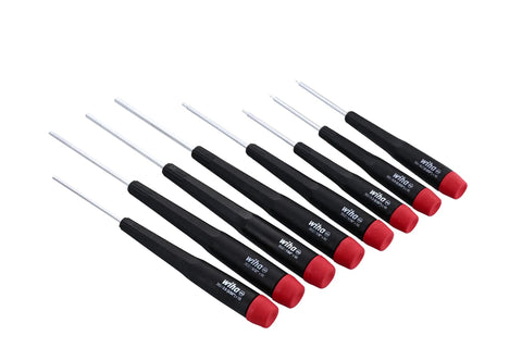 Eight Piece Hex Inch Screwdriver Set With Precision Handle And Extra Long Grip For Fast Rotations, Labeled Tips For Easy ID