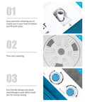 Image showing operation steps of Slick Portable Twin Tub Mini Washing Machine Handling A Fast 26 Lbs Wash And Spin Cycle setup.