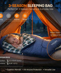 Child sleeping in tent with Kids Sleeping Bag For Sleepovers And Camping 3 Season Warm And Cool Lightweight And Washable