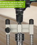 Portable Drill Press Stand For Hand Drills Handy Adjustable Multi-Angle Holder Guide Fits 1.5-13mm Drill Bits Aluminum Alloy Lightweight