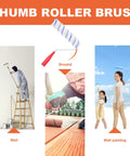 Superior Quality Reusable Paint Roller Brush Set With Thick Fiber Padding And Comfort Grip Handles For Smooth Wall Coverage And Zero Headache Cleanup During Your Next Big DIY Overhaul, shown with various uses.