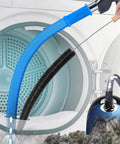 Universal Dryer Lint Cleaning Kit with Flexible Brush and Vacuum Hose Attachment, 31.5 Inch Reach, in use removing lint