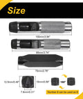 Half Inch Metal Stamping Kit 36 Piece Steel Letter Stamp Set with Two Punch Tools dimensions and parts details
