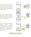 Installation instructions for 10 Inch LED Wall Sconce Light in Oil Rubbed Bronze, detailing wire connection and mounting steps.