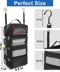 Hangable Travel Luggage Organizer For Carry On Collapsible Hanging Packing Cubes With Four Compartments 19x9.2x7 inches