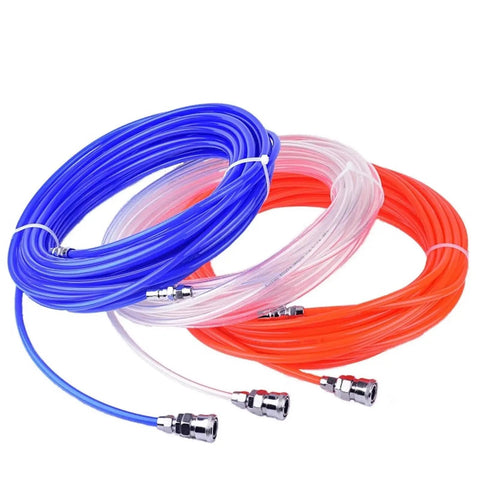 High Pressure Flexible Air Hose Compressor Straight Tube Pipe 8mm By 5mm Black 15 Meters Tough As Nails Design with smooth airway fittings.