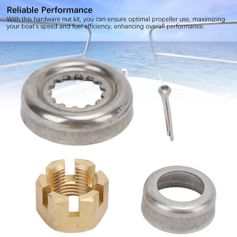 Heavy Duty Marine Prop Nut Kit Built Tough For Yamaha Outboard Engines 30HP To 60HP 66T W4599 00 Metal Oxidation Proof