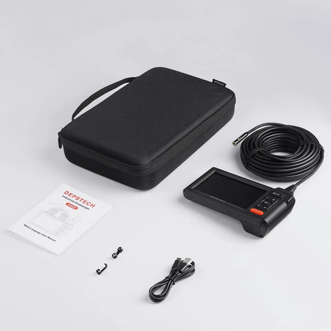 50ft Sewer Camera With 1080P HD Triple Lens Borescope, 5 Inch IPS Screen Endoscope, IP67 Waterproof Plumbing Drain Inspection Camera