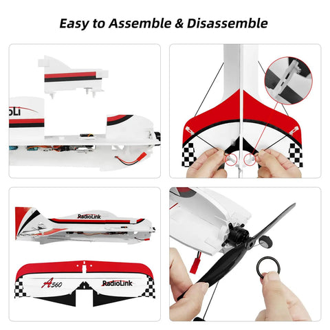 Step-by-step assembly of Ready To Fly RC Airplane With 3D Fixed Wing 580mm Wingspan Durable EPP Body 15A ESC Gyro Flight Controller