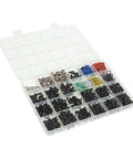 Universal RC Screw Kit Screws Assortment Set Stainless Steel Hardware Fasteners For RC Cars And Models Individually Packaged In Clear Box, open organizer with assorted screws