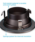 Rosewood 4 Inch Recessed Light Trim With Metal Step Baffle For Halo Juno Remodel Housings, oil rubbed bronze close-up