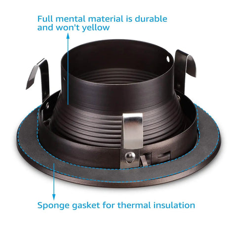 Rosewood 4 Inch Recessed Light Trim With Metal Step Baffle For Halo Juno Remodel Housings, oil rubbed bronze close-up