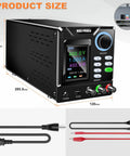 Dope High Voltage DC Power Supply 0 To 400 Volts And 0 To 1 Amp Bench Lab Regulated Power Source with dimensions and cables