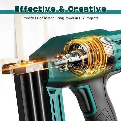 Cordless Electric Brad Nailer And Staple Gun For Upholstery And Woodworking No Compressor Needed Handy For DIY Carpentry Picture